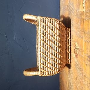 Handmade Wooden Sturdy Basket with Handles